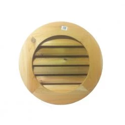 Al's Millworks 18 in. x 18 in. Round Wood Built-in Screen Gable Louver Vent
