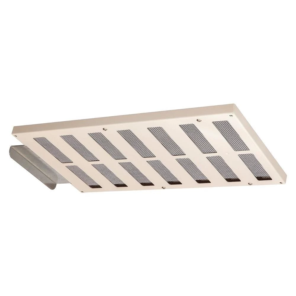 Master Flow 16.5 in. x 1.5 in. Rectangular Almond Built-In Screen Galvanized Steel Soffit Vent (Carton of 12)