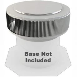 Active Ventilation 12 in. Mill Finish Aluminum No Moving Parts Retrofit Wind Turbine