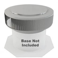 Active Ventilation 14 in. Mill Finish Aluminum No Moving Parts Retrofit Wind Turbine