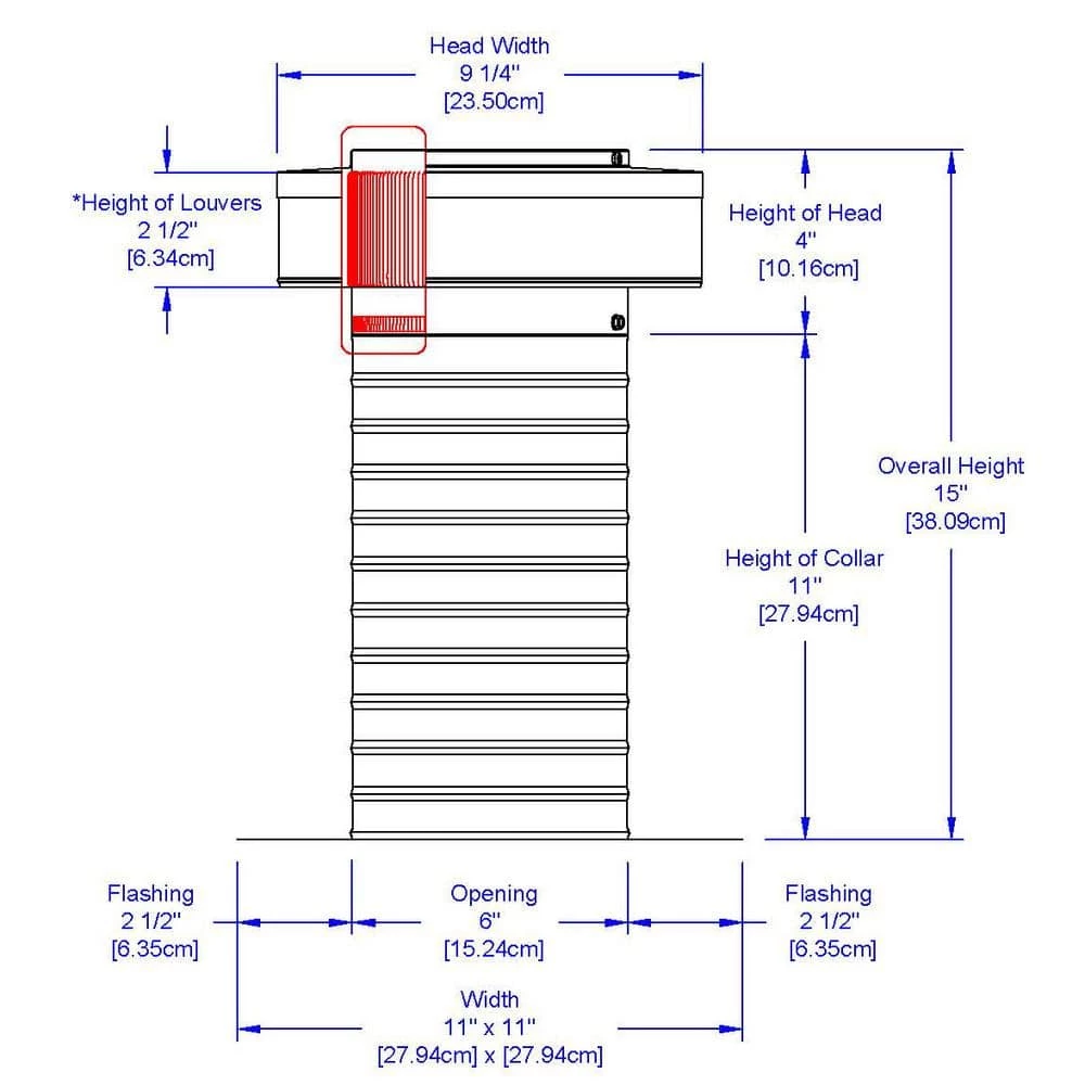 Active Ventilation 6 in. Dia Keepa Vent an Aluminum Roof Vent for Flat Roofs - Image 7