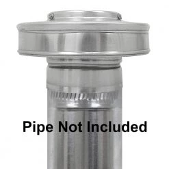 Active Ventilation 4 in. Dia. Aluminum Vent Pipe Cap in Mill Finish