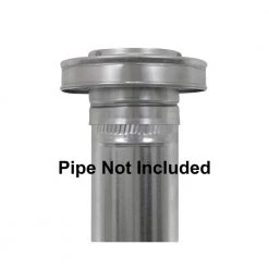 Active Ventilation 5 in. Dia Aluminum Vent Pipe Cap in Mill Finish