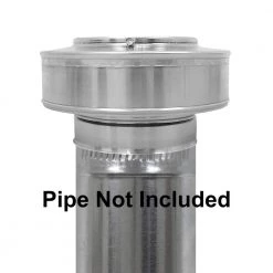 Active Ventilation 6 in. Dia. Aluminum Vent Pipe Cap in Mill Finish