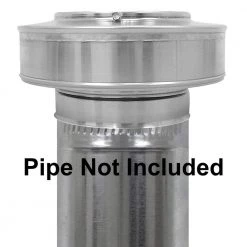 Active Ventilation 7 in. Dia Aluminum Vent Pipe Cap in Mill Finish