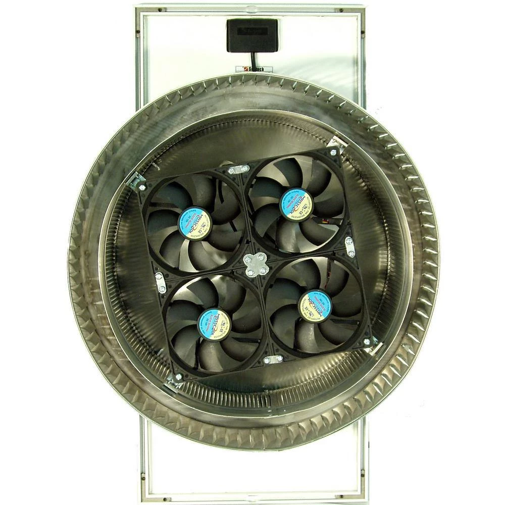 Active Ventilation 1007 CFM Black Powder Coated 15-Watt Solar Powered 14 in. Dia. Roof Mounted Attic Exhaust Fan - Image 5