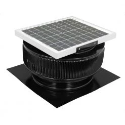 Active Ventilation 1007 CFM Black Powder Coated 15-Watt Solar Powered 14 in. Dia. Roof Mounted Attic Exhaust Fan