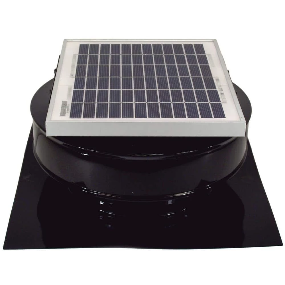 Active Ventilation 365 CFM Black Powder Coated 5-Watt Solar Powered Roof Mounted Exhaust Attic Fan - Image 2