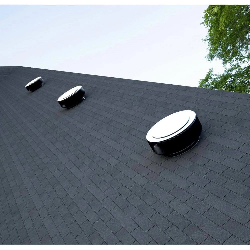 Active Ventilation 12 in. Black Powder Coated Aluminum Roof Vent No Moving Parts Wind Turbine - Image 6