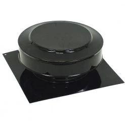 Active Ventilation 50 sq. in. NFA Aluminum Round Back Static Roof Vent in Black