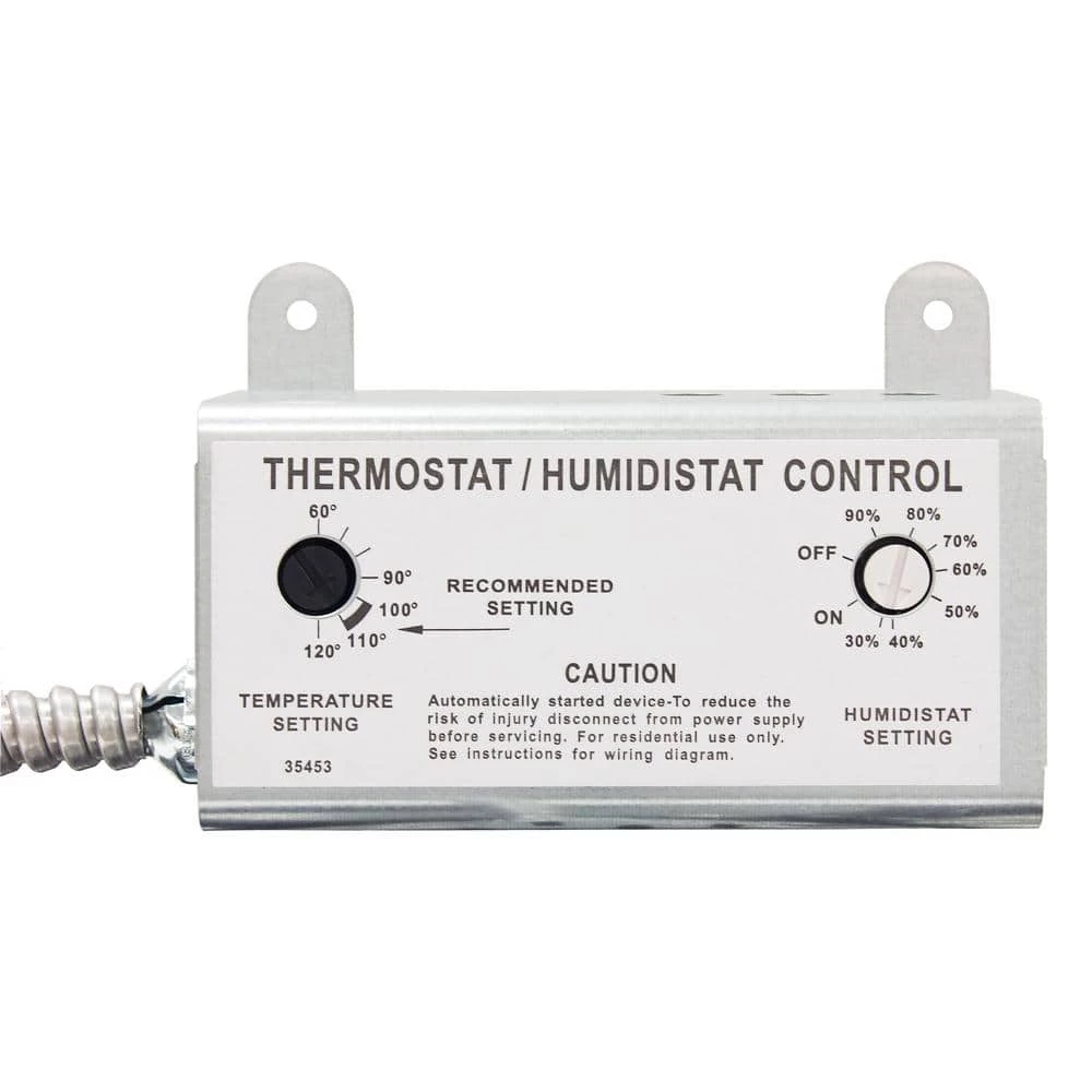 Air Vent 1620 CFM Black Electric Powered Gable Mount Electric Attic Fan - Image 9