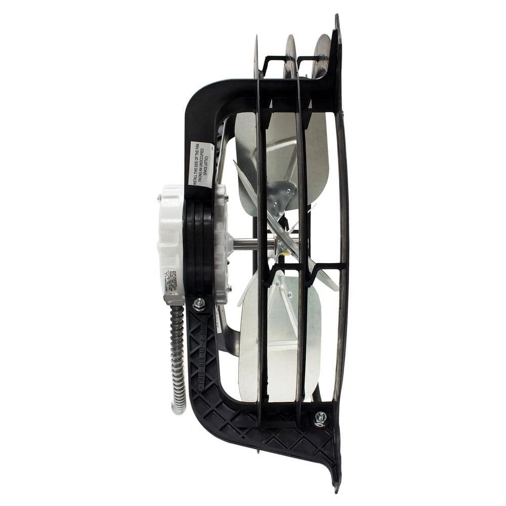 Air Vent 1620 CFM Black Electric Powered Gable Mount Electric Attic Fan - Image 2