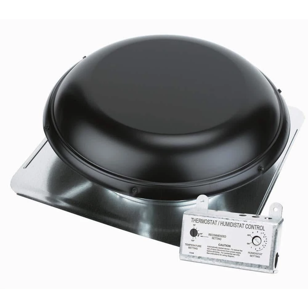 Air Vent 1500 CFM Black Power Roof Mount Attic Ventilator