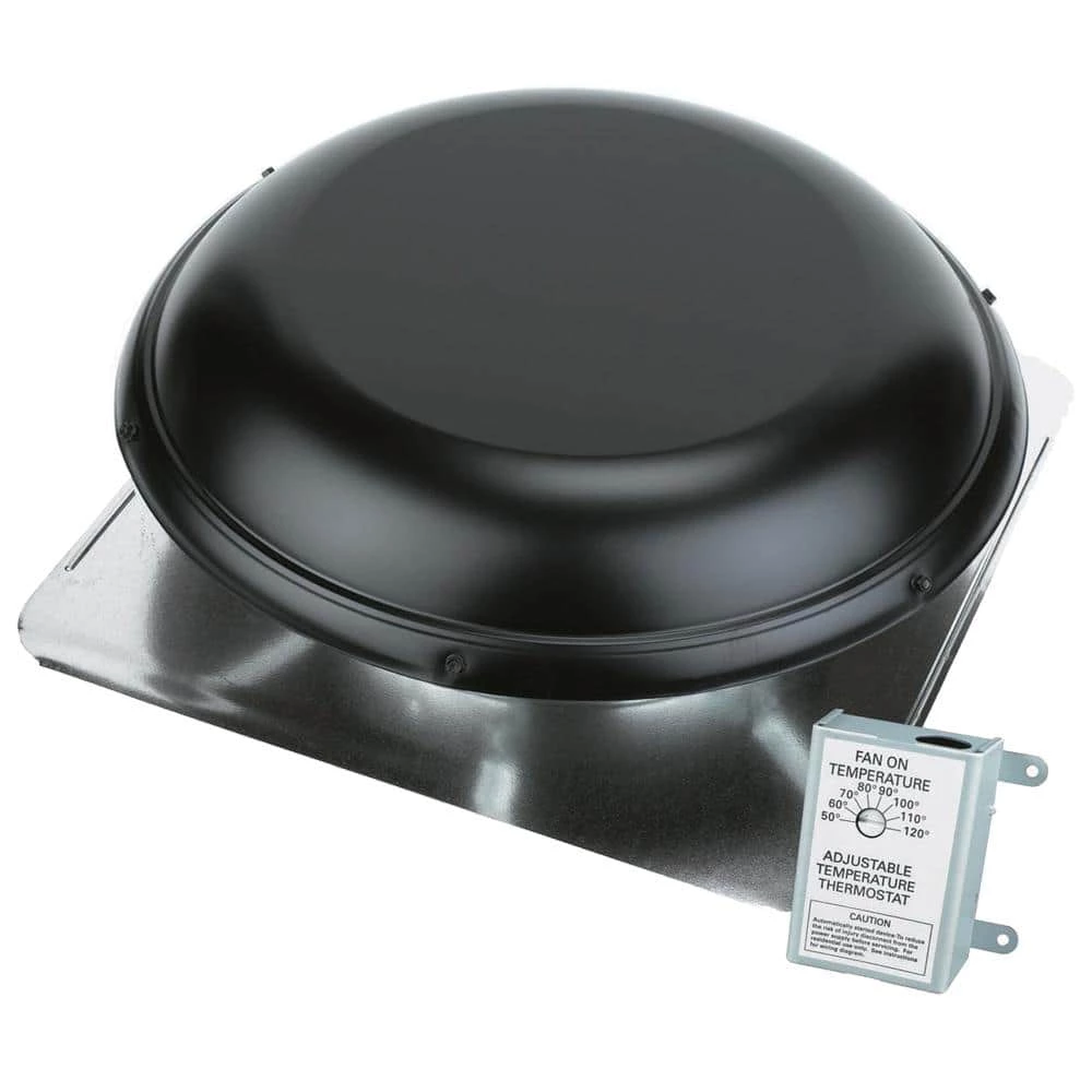 Air Vent 1170 CFM Black Power Roof Mount Attic Ventilator