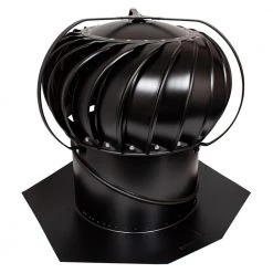 Air Vent 12 in. Black Aluminum Externally Braced Wind Turbine