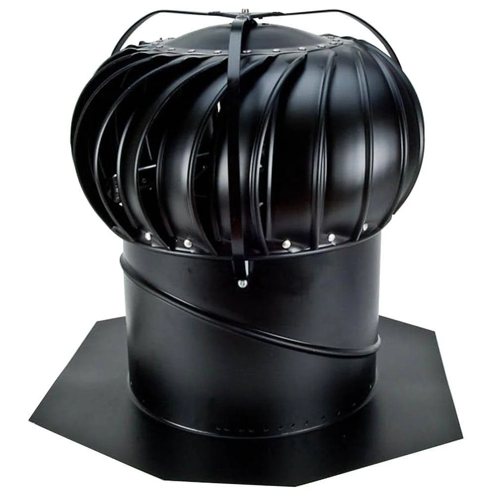 LOMANCO 14 in. Black Aluminum Externally Braced Whirlybird Wind Turbine