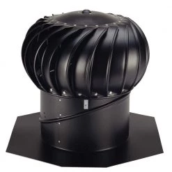 LOMANCO 12 in. Black Aluminum Internally Braced Whirlybird Wind Turbine