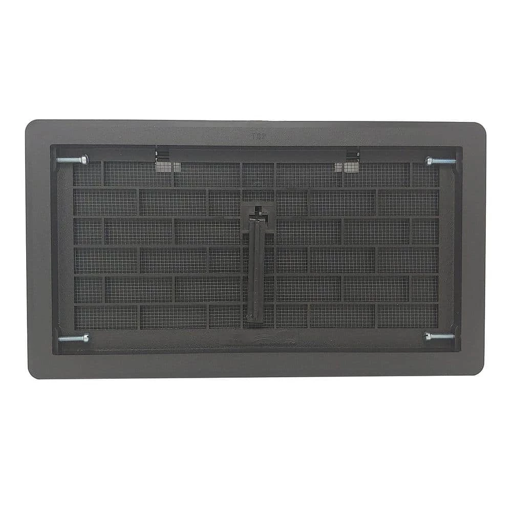 Master Flow 16 in. x 8 in. Black ABS Resin Replacement Manual Foundation Vent (Carton of 8) - Image 4