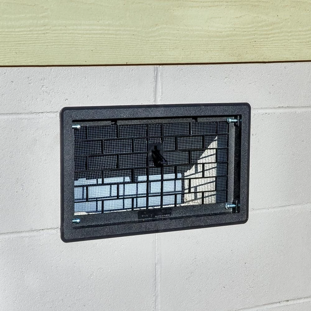 Master Flow 16 in. x 8 in. Black ABS Resin Replacement Manual Foundation Vent (Carton of 8) - Image 7