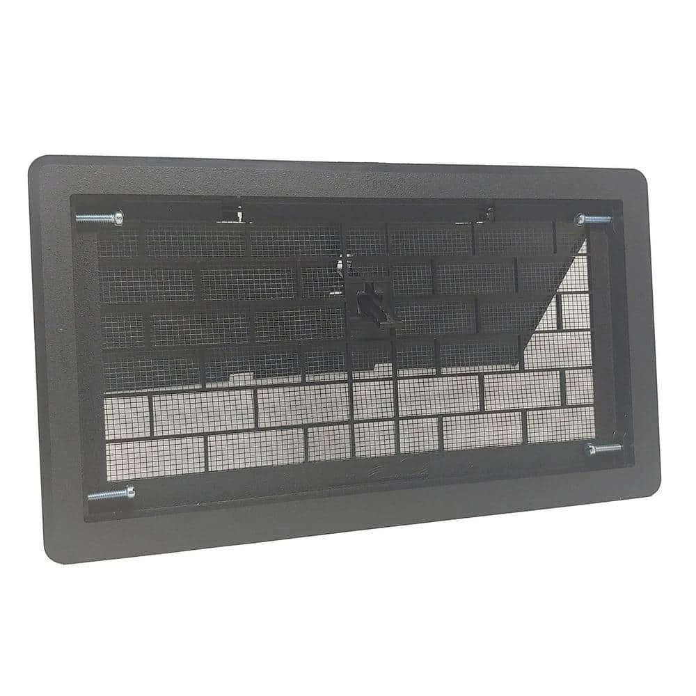 Master Flow 16 in. x 8 in. Black ABS Resin Replacement Manual Foundation Vent (Carton of 8) - Image 3