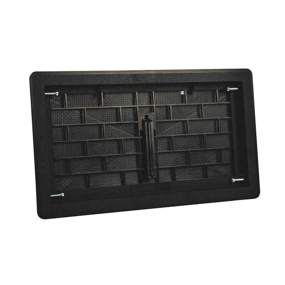 Master Flow 16 in. x 8 in. Black ABS Resin Replacement Manual Foundation Vent (Carton of 8) - Image 2