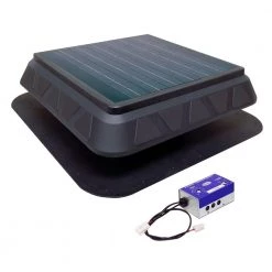 Master Flow 25-Watt Low Profile Solar Powered Roof Mount Exhaust Fan