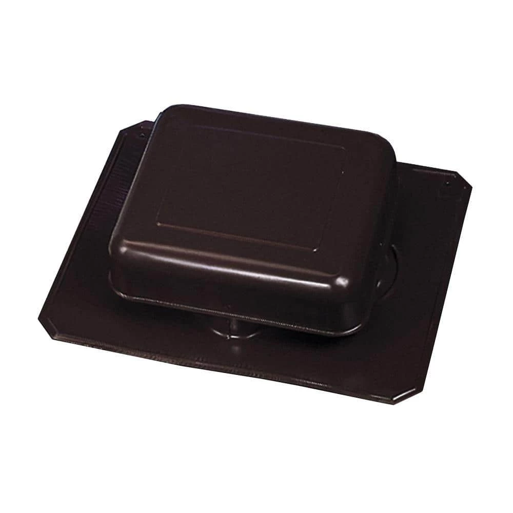 Master Flow 50 sq. in. NFA Black Aluminum Square-Top Roof Static Vent (Carton of 10)