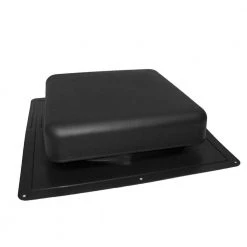 Master Flow 60 sq. in. NFA Black Resin Square-Top Roof Louver Static Vent (Carton of 10)