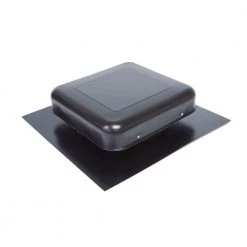 Master Flow 50 sq. in. NFA Black Aluminum Square-Top Round Throat Roof Vent (Carton of 12)