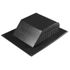 Master Flow 60 sq. in. NFA Aluminum Slant Back Roof Louver Static Vent in Black (Carton of 6)