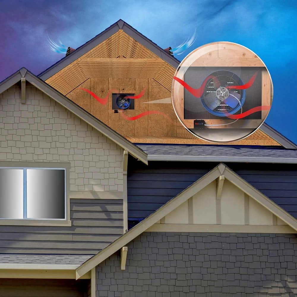 QuietCool 1945 CFM Smart App Controlled 2-Speed Gable Mount Attic Fan - Image 10