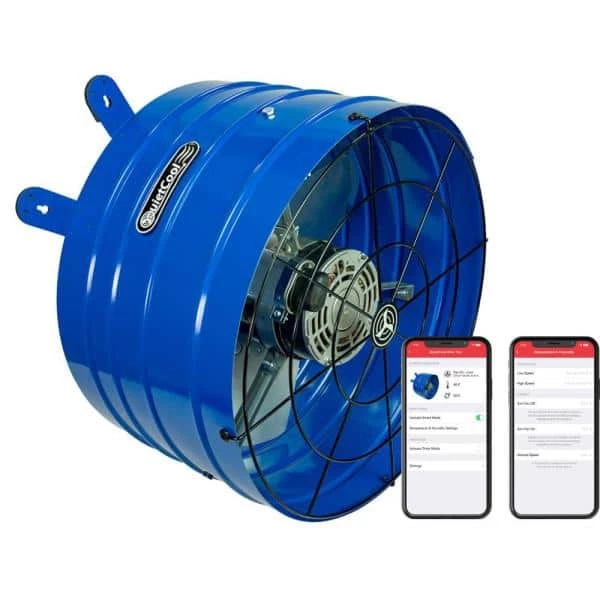 QuietCool 1945 CFM Smart App Controlled 2-Speed Gable Mount Attic Fan