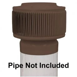 Active Ventilation 6 in. D Aura PVC Vent Cap Exhaust with Adapter for Schedule 40 or Schedule 80 PVC Pipe in Brown