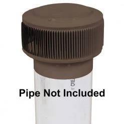 Active Ventilation 8 in. D Brown Aluminum Aura PVC Vent Cap Exhaust Static Roof Vent with Adapter for Sch. 40 or Sch. 80 PVC Pipe