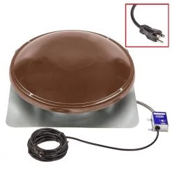 Master Flow 1050 CFM Brown Galvanized EZ Cool Plug-In Power Roof Mount Attic Fan