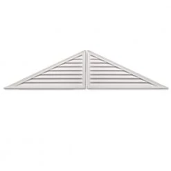 Fypon 60 in. x 25 in. Triangle Polyurethane Weather Resistant Gable Louver Vent