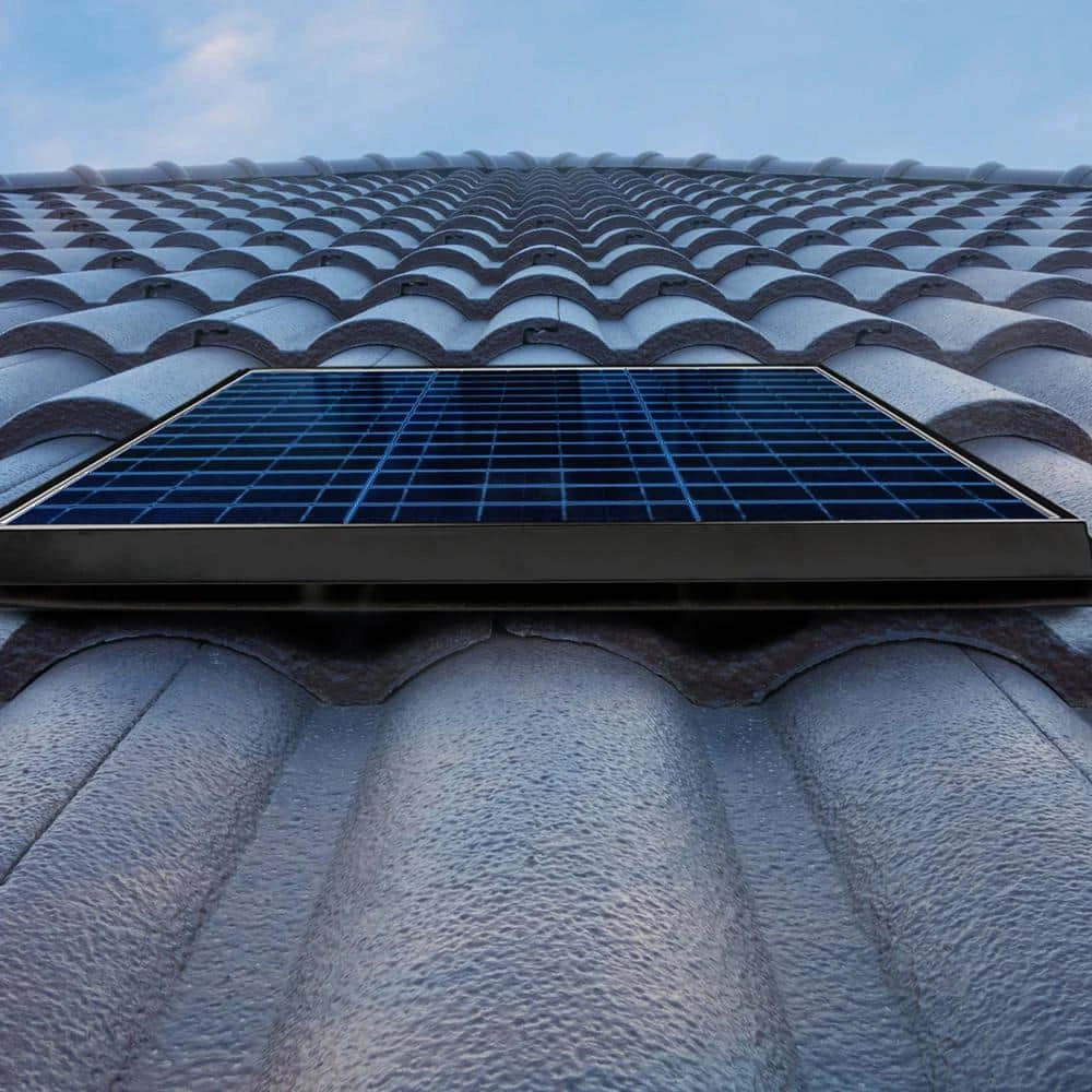 QuietCool 40-Watt Hybrid Solar/Electric Powered Gable Mount Attic Fan with Included Inverter - Image 8