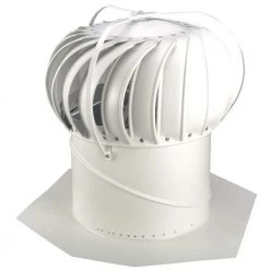 LOMANCO 14 in. White Aluminum Externally Braced Whirlybird Wind Turbine