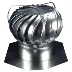 LOMANCO 12 in. Mill Finish Galvanized Steel Externally Braced Whirlybird Wind Turbine