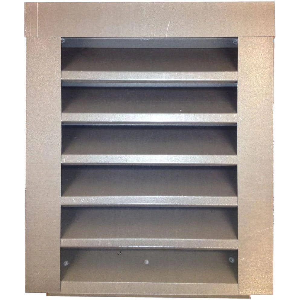 Gibraltar Building Products 16 in. x 19.75 in. Rectangular Metallic Steel Built-in Screen Gable Louver Vent