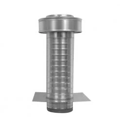 Active Ventilation 5 in. Dia. Aluminum Keepa Roof Jack with 2 in. Tail Pipe in Mill Finish