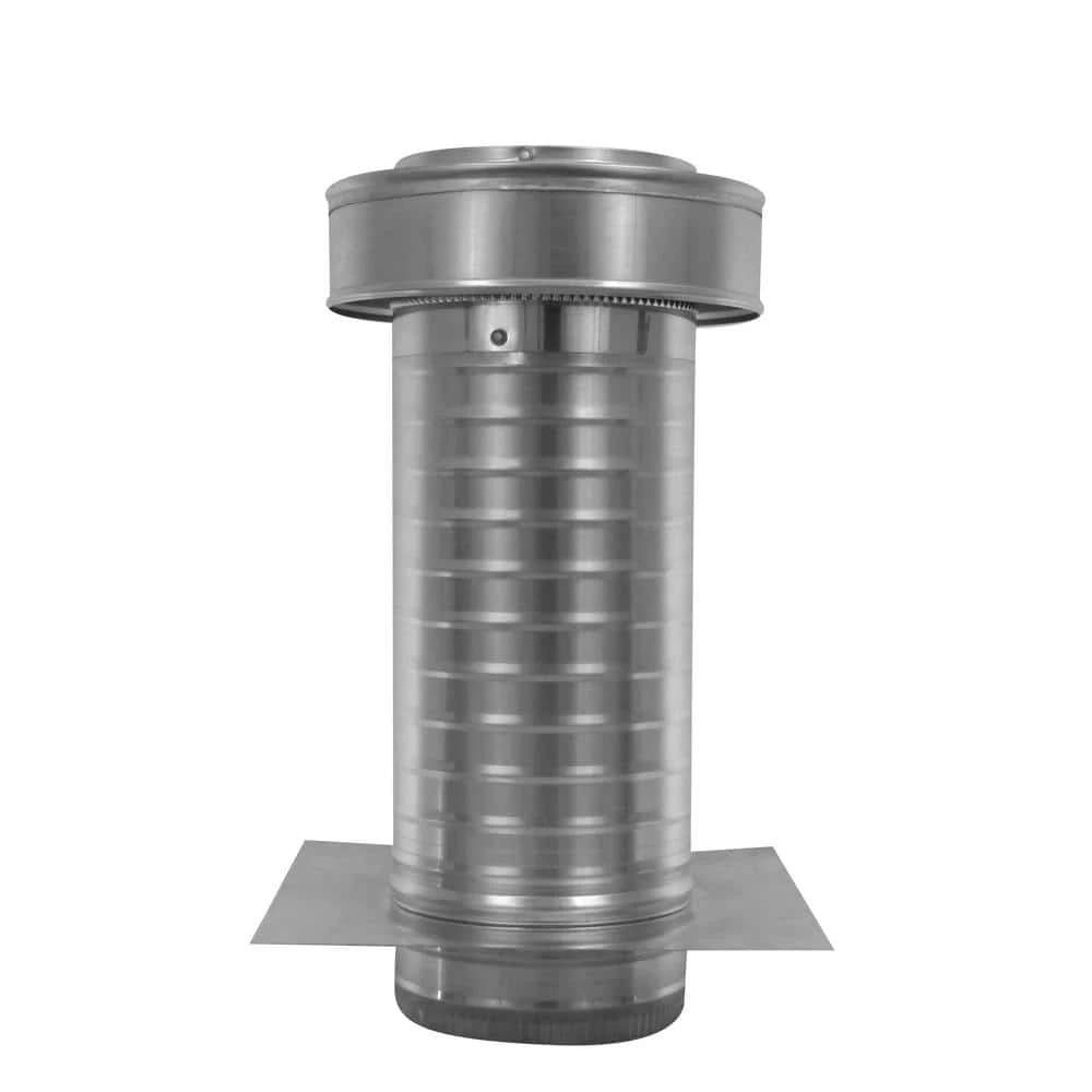 Active Ventilation 6 in. Dia. Aluminum Keepa Roof Jack with 2 in. Tail Pipe in Mill Finish