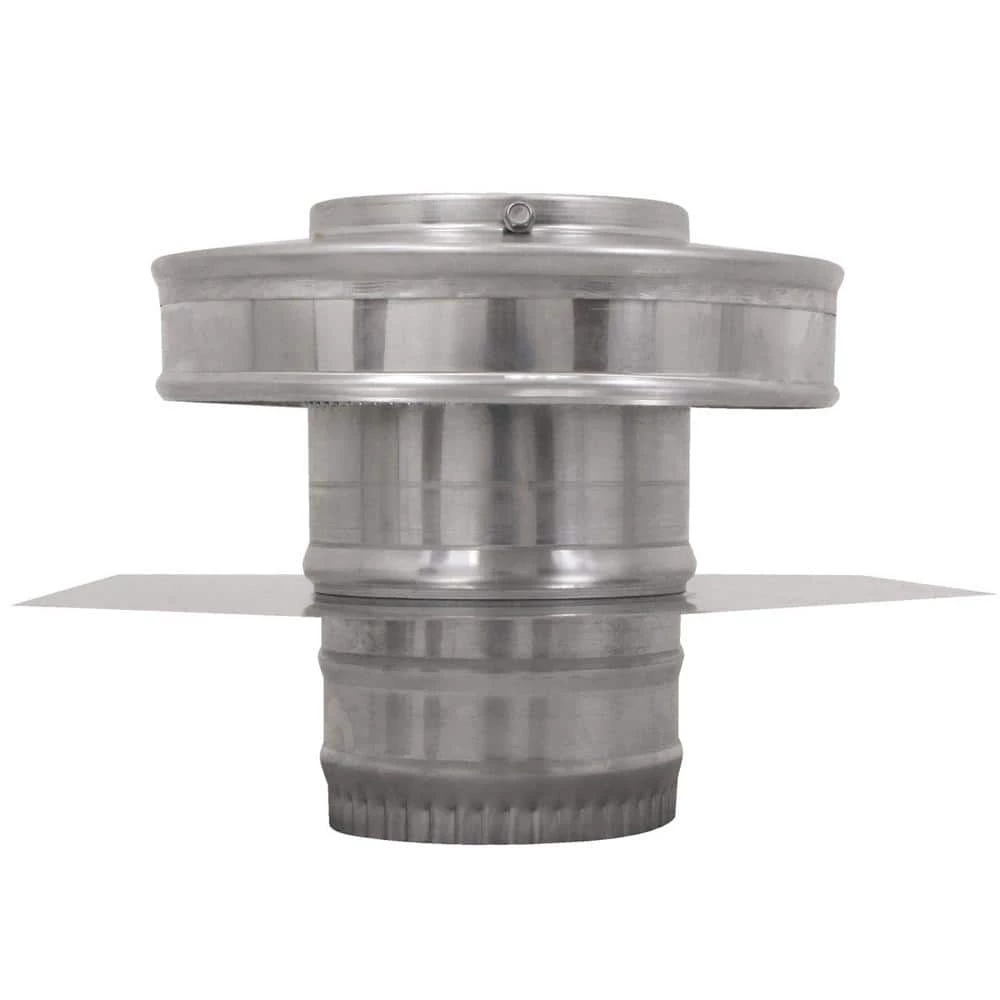 Active Ventilation 4 in. Dia Aluminium Round Back Roof Jack with 2 in. Collar and 2 in. Tail Pipe