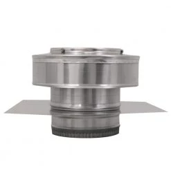 Active Ventilation 6 in. Dia Aluminium Round Back Roof Jack with 2 in. Collar and 2 in. Tail Pipe