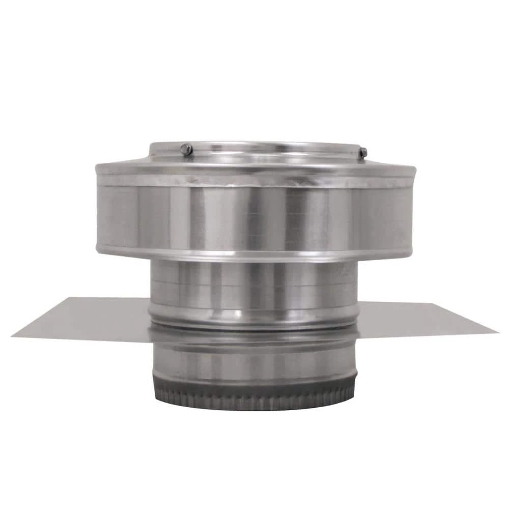 Active Ventilation 6 in. Dia Aluminium Round Back Roof Jack with 2 in. Collar and 2 in. Tail Pipe