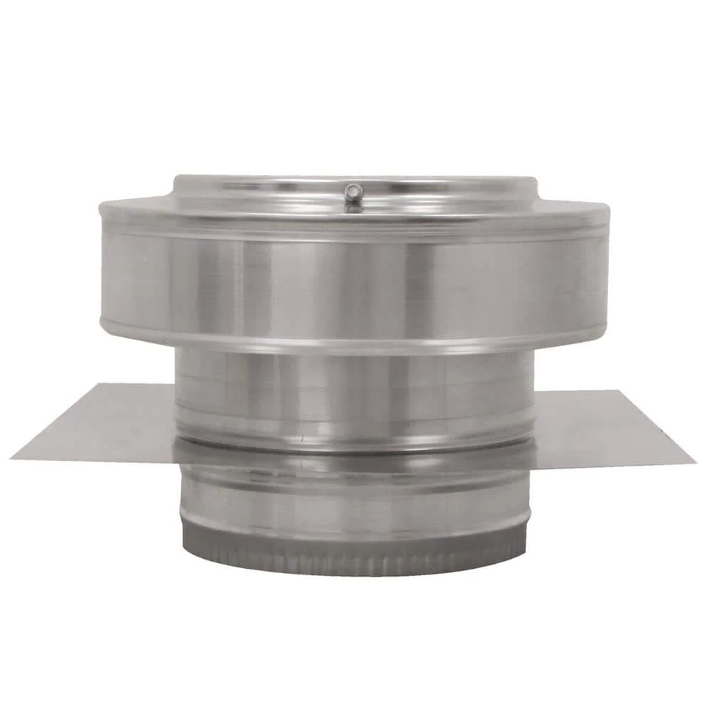 Active Ventilation 7 in. Dia Aluminium Round Back Roof Jack with 2 in. Collar and 2 in. Tail Pipe