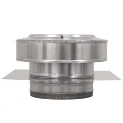 Active Ventilation 8 in. Dia Aluminium Round Back Roof Jack with 2 in. Collar and 2 in. Tail Pipe