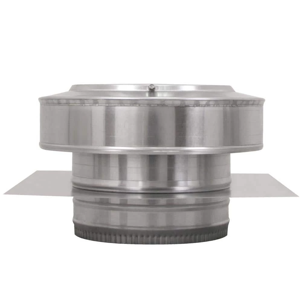 Active Ventilation 8 in. Dia Aluminium Round Back Roof Jack with 2 in. Collar and 2 in. Tail Pipe