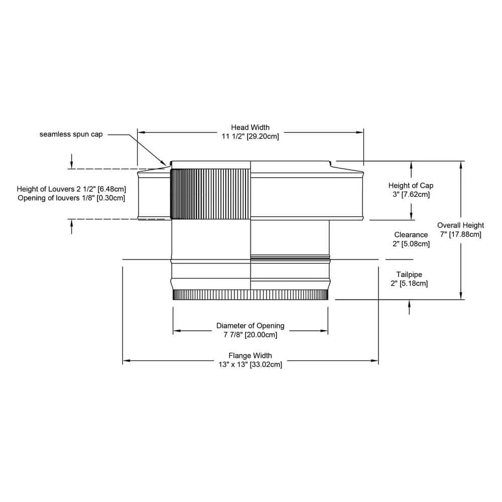 Active Ventilation 8 in. Dia Aluminium Round Back Roof Jack with 2 in. Collar and 2 in. Tail Pipe - Image 7