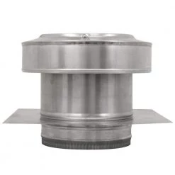 Active Ventilation 8 in. Diameter Aluminum Round Back Roof Jack in Mill Finish with 4 in. Collar and 2 in. Tail Pipe